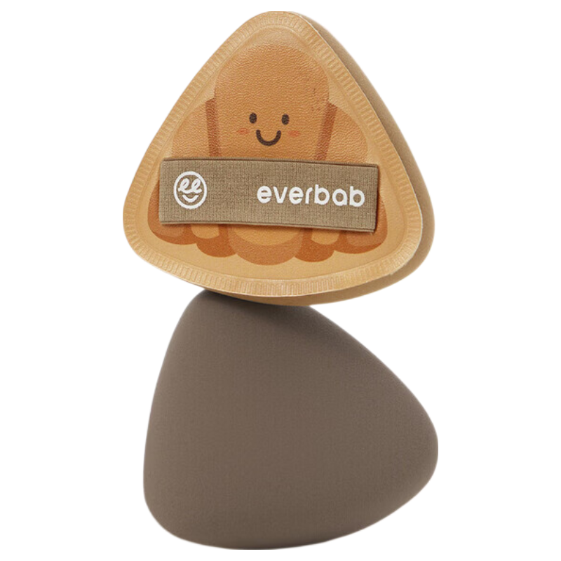 Everbab Aibella Raw Chocolate Croissant Triangle Cushion Puff XL Size 2 Pieces Makeup Sponge