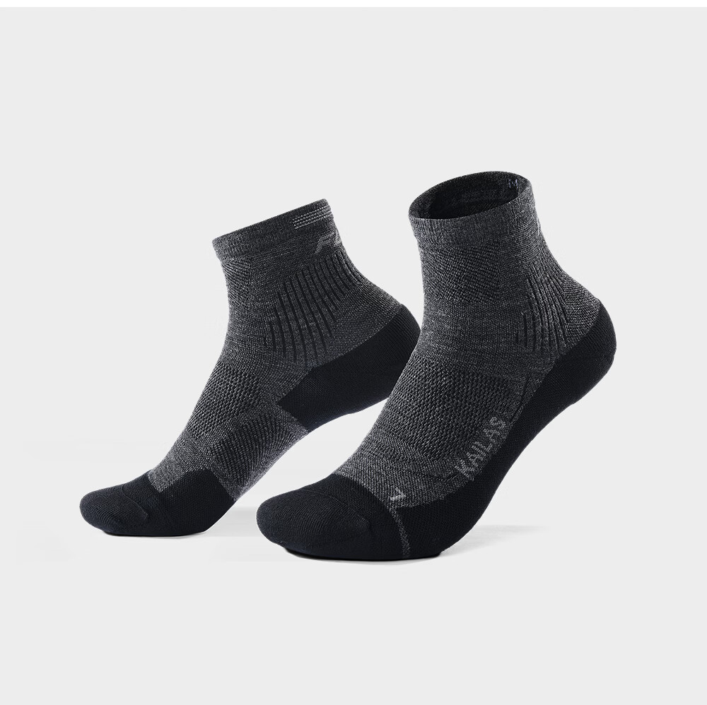 KAILAS Kailas Men's Low-Cut Wool Trail Running Socks KH2601104 Ink Black L 3