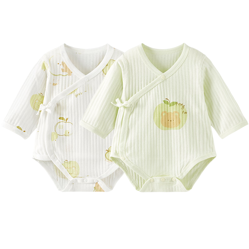 TONGTAI Baby Bodysuit Summer Cotton Infant Romper Newborn Triangle Jumpsuit Green 66cm