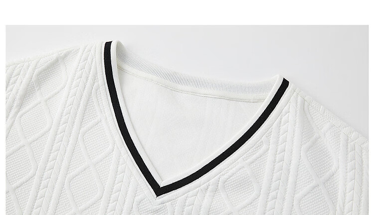 Demana British College Style Spring Autumn New V-Neck Drop Shoulder Long Sleeve Letter Color-Block Embroidered Striped Sweatshirt for Women 17