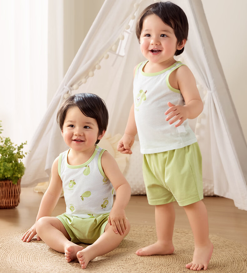 October Crystal Children's Cotton Vest Summer Baby Toddler Boys Girls Clothing 4