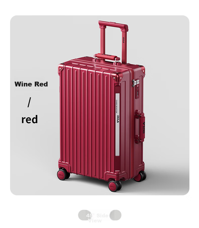 DULA High-Style Multifunctional Luggage with Cup Holder USB Trolley Case Travel Suitcase Gradient Color 26-inch 27