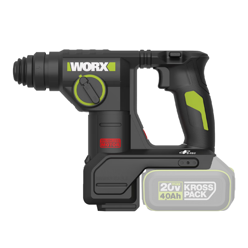 WORX 20V Cordless Lithium Battery Hammer Drill WU384.9 (Bare Tool) Rechargeable Impact Drill Electric Concrete Power Tool