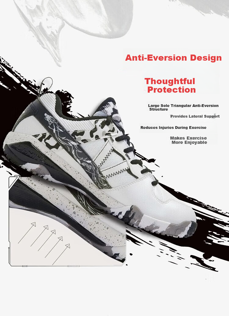 LI-NING Badminton Shoes Invincible ACE Shi Yuqi Edition Snow Camouflage Professional Competition Training Sports Shoes Size 37 4