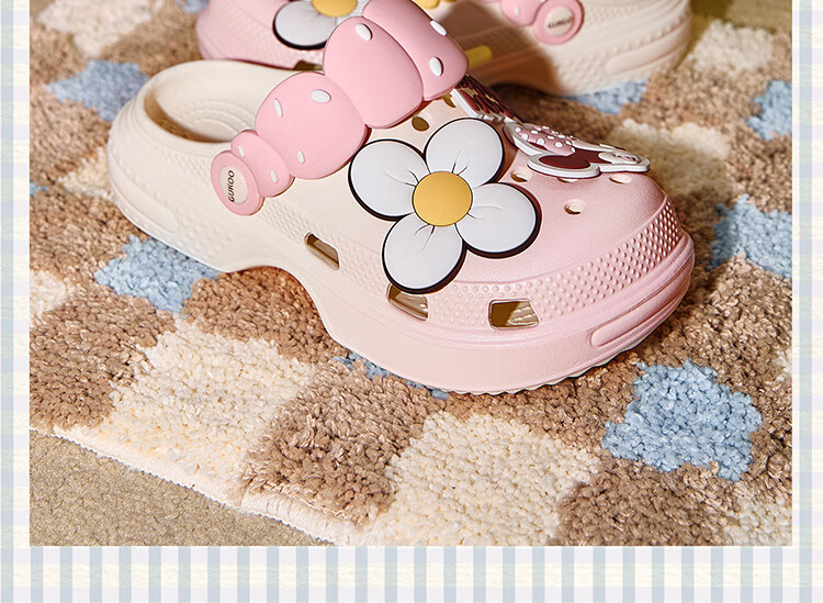 Gukoo Slippers 2026 New Summer Disney Clog Sweet Women's Home Casual Sandals Light Berry Pink 35-36 2
