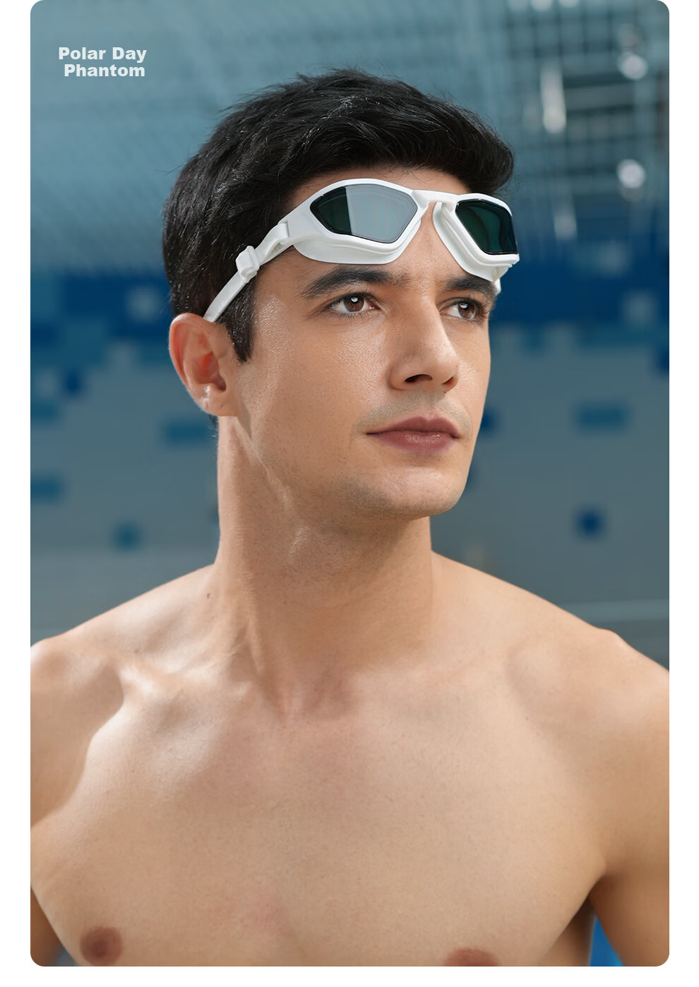 TOSWIM Prescription Swimming Goggles for Men and Women, Waterproof Large Frame, Professional Anti-Fog, High Definition, 700 Degree, White Transparent 13