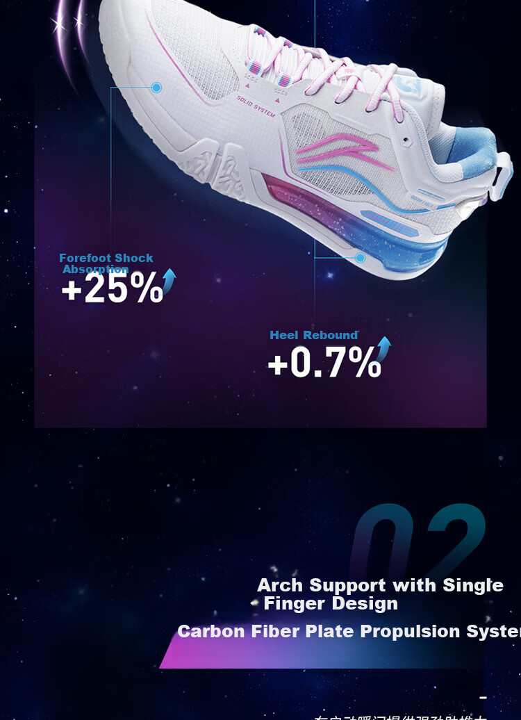 LI-NING Badminton Shoes Flying on the Ground 3PRO Artist Unisex Professional Competition Training Shock Absorption Non-Slip Sports Shoes 2