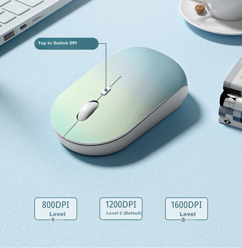 HP Wireless Bluetooth Mouse Starbook Gradient Star Design Silent Office Mouse Female Office Dedicated Wireless Dual-Mode Rechargeable USB Laptop Tablet Universal 7
