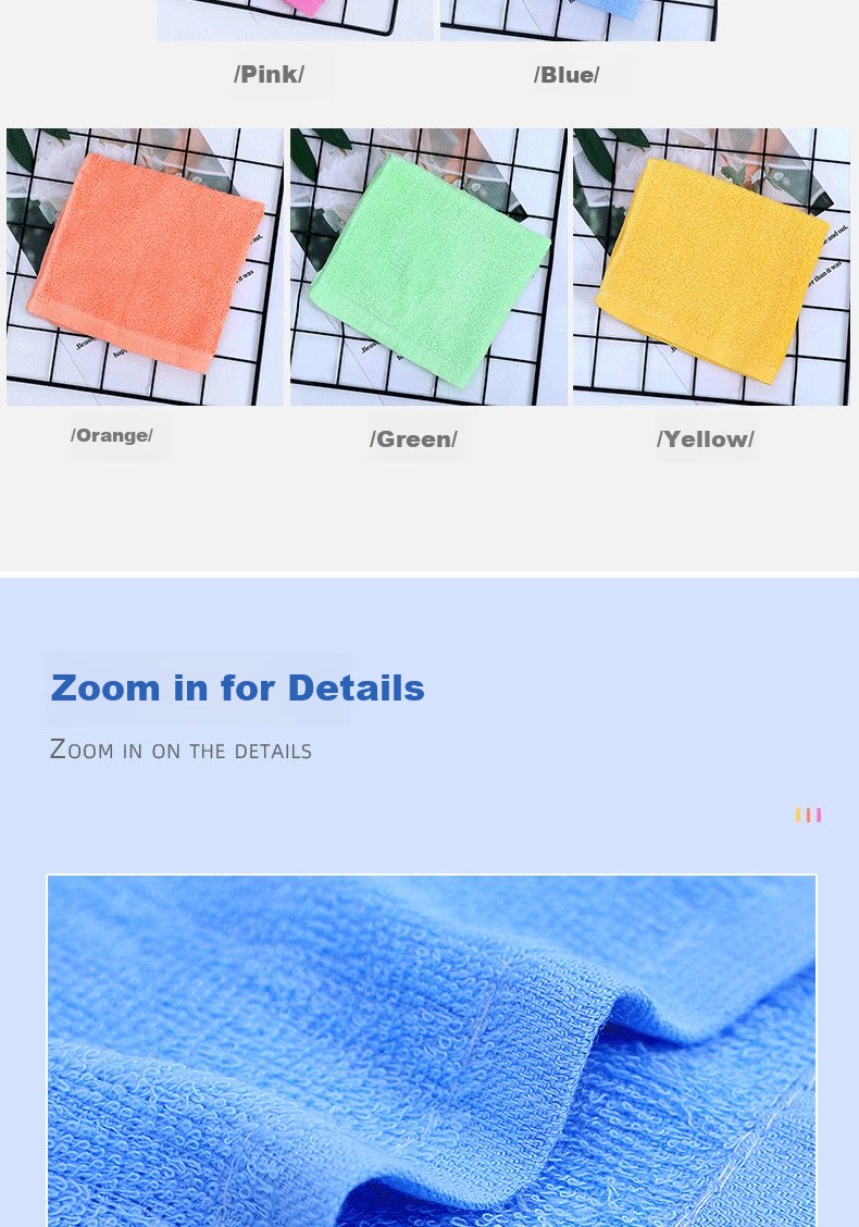 Chen Zhishangpin Household Cleaning Cloth Towel Dishwashing Drying Absorbent Square Towel with Hanging Rope Car Wiping White Fiber Towel 12