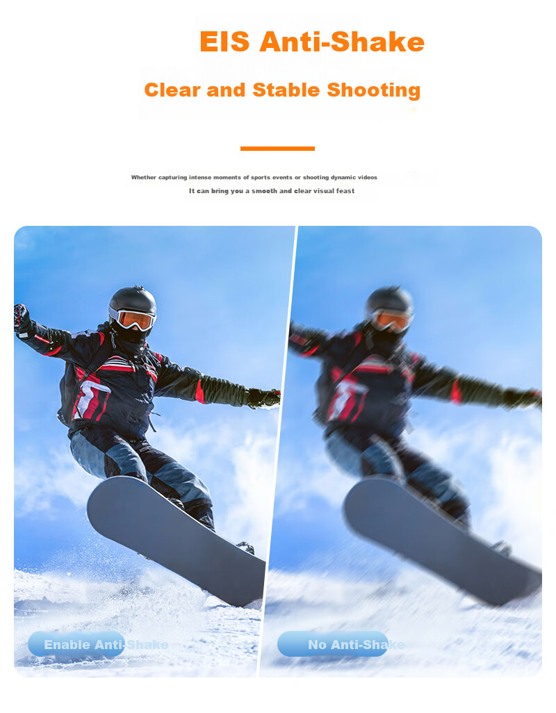 Heimaoriji OX3 Professional Action Camera with Image Stabilization, Touchscreen, for Cycling, Diving, Skiing, Hiking, High-Definition Selfie, Motorcycle And Bicycle Handheld Recording, Horizontal And Vertical Portable Vlog with Rotating Lens 5