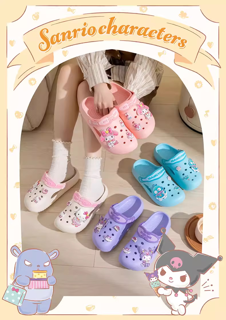 Hello Kitty Children's Summer Clog Non-Slip Girls' Sandals Baby Beach Shoes Parent-Child Style 252594 Pink Size 39 1