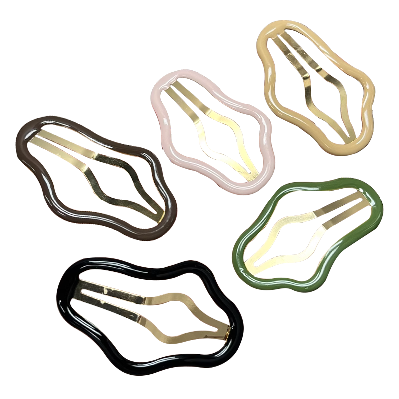 Chense Hair Clips for Women [5 Pieces], Colorful Cloud-Shaped Hollow Bangs Clips, Hairpins for Back of Head