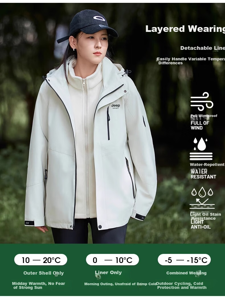 JEEP Men's Spring Warm Hiking Jacket Military Green [Single Layer] S 8