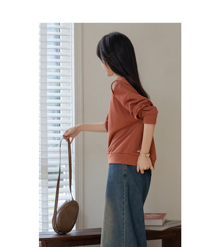 MT Cloud Sweatshirt Spring Lightweight Breathable Cloud Cotton Hollow Letter Embroidery Loose Fit Flattering Women's Top 7