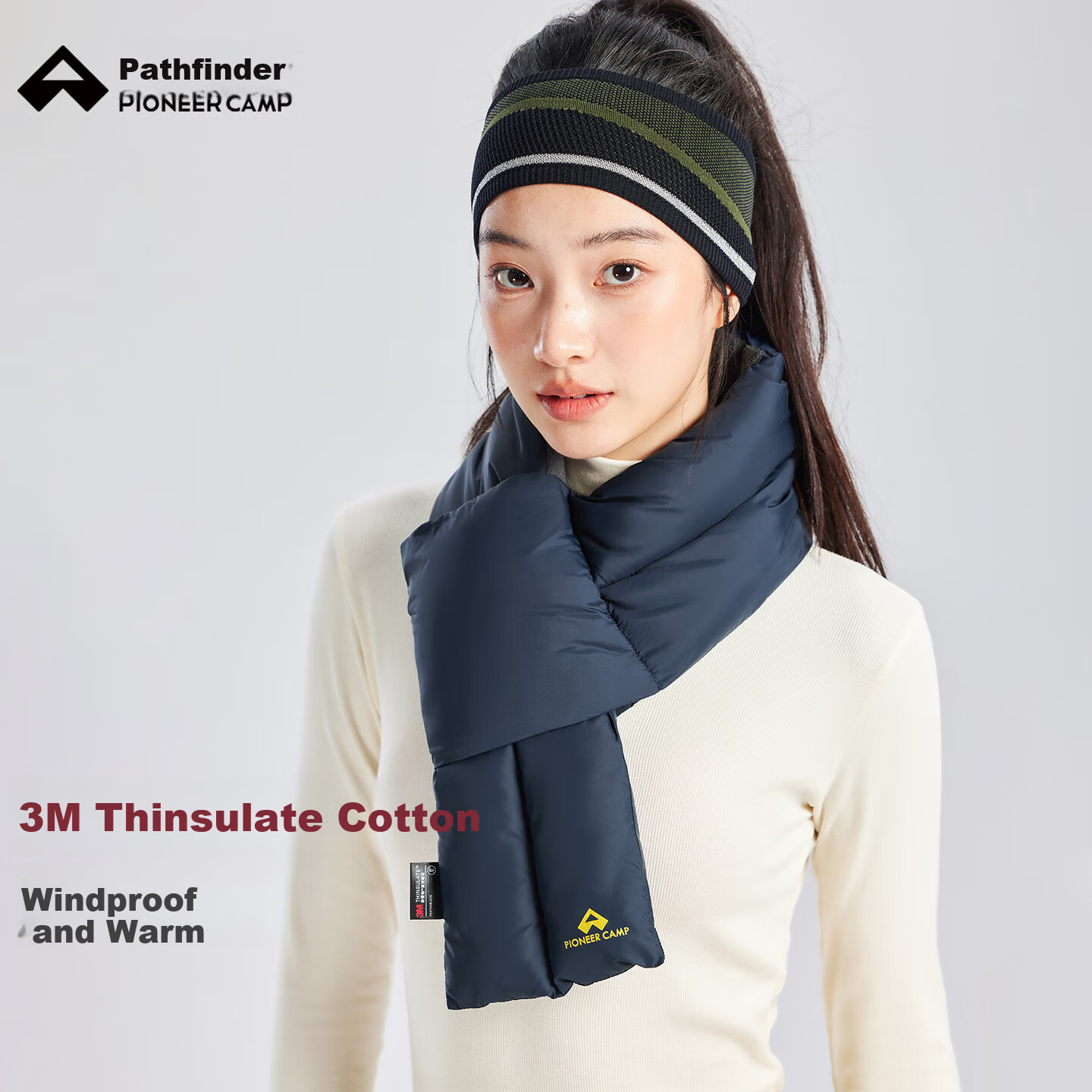 Toread 3M Thinsulate Cotton Scarf Men's Autumn Winter Outdoor Mountaineering Hiking Windproof Warm Cold-Resistant Neck Warmer Women's