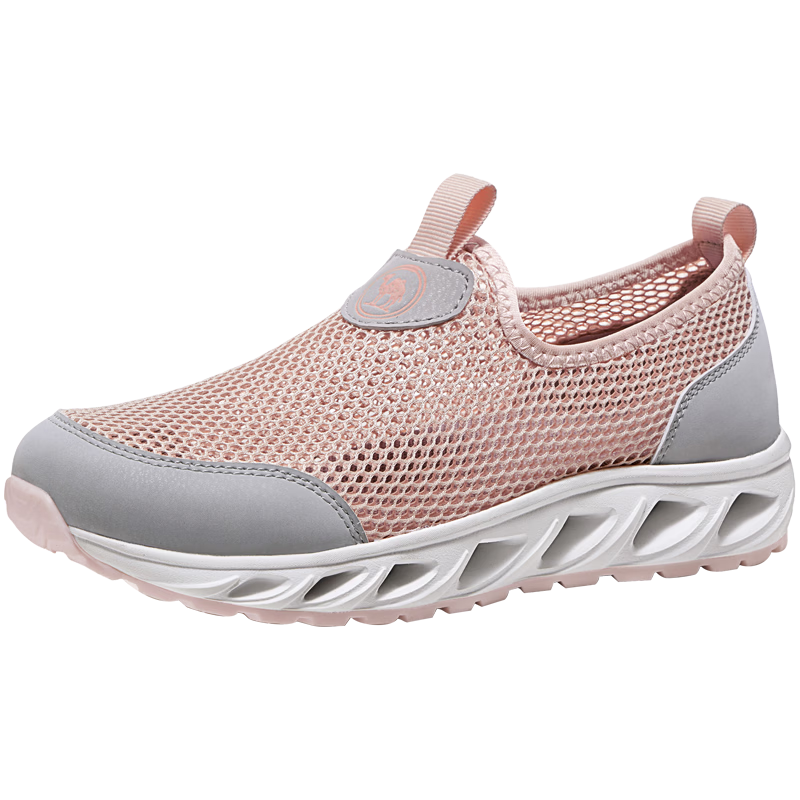 CAMEL Breathable Slip-On Mesh Casual Running Comfortable Thick-Soled Women's Shoes P26M391019 Light Pink Size 38