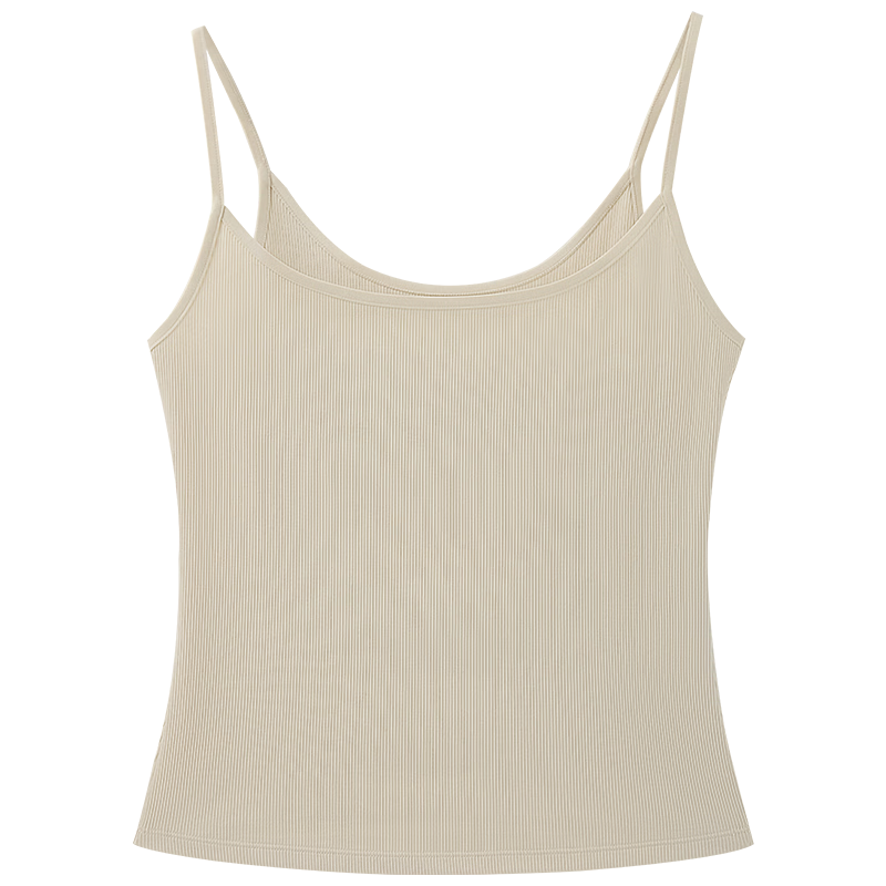MiiOW Soft High Elastic Cooling Ribbed Tank Top for Women Breathable Skin-Friendly Slim Fit Inner and Outer Wear Basic Shirt