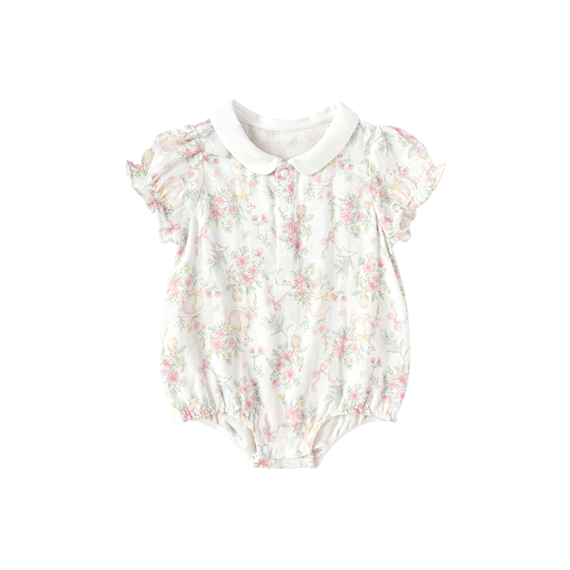 Balabala【balaOne】Kids Baby Triangle Romper 2026 Summer Cute Playful