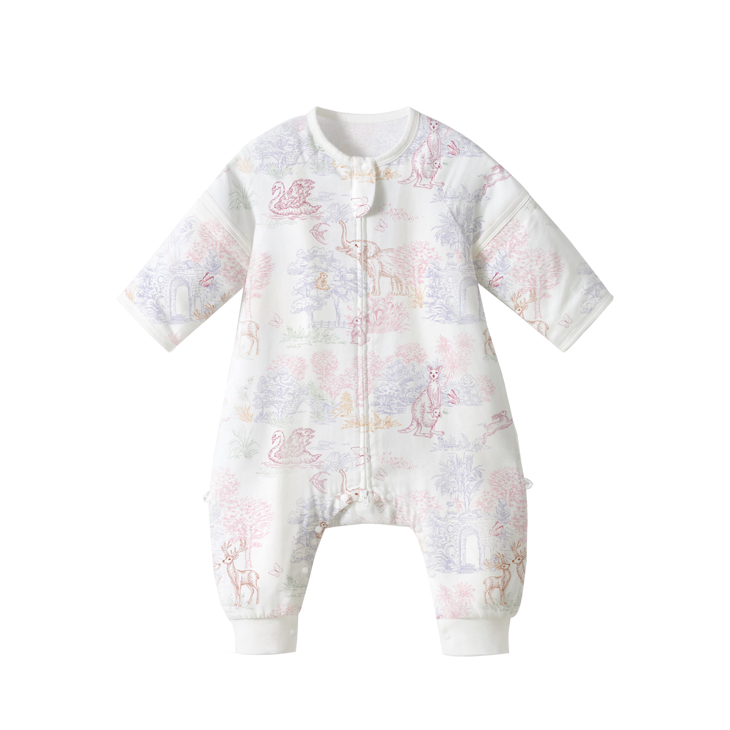 Betis Baby Sleeping Bag Spring Summer Vernix Caseosa Skin Children's Legged Sleeping Bag Infant Anti-Kick Quilt Pajamas Front 4 Back 2 Linsheng L
