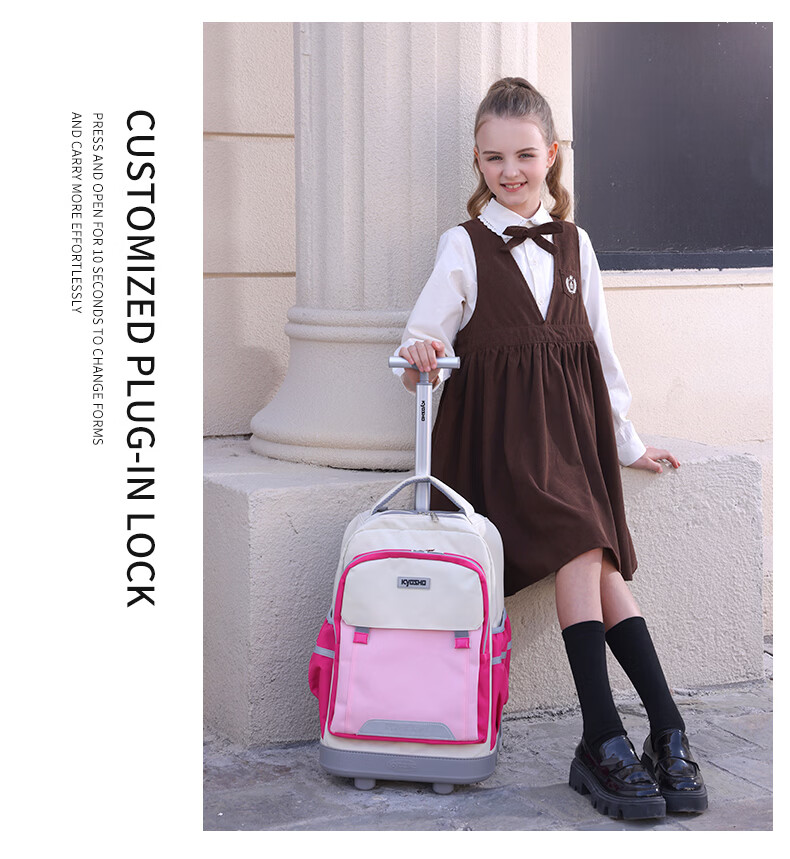 Kyosho Trolley School Backpack Large Capacity for Elementary and Middle School Students Purple 14