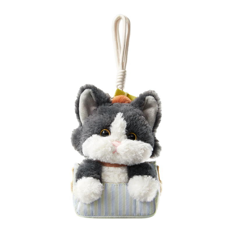 Babycare & BCT Cat Whirlwind Plush Animal Keychain Toy Accessory Birthday Gift for Girlfriend - Handheld Curly