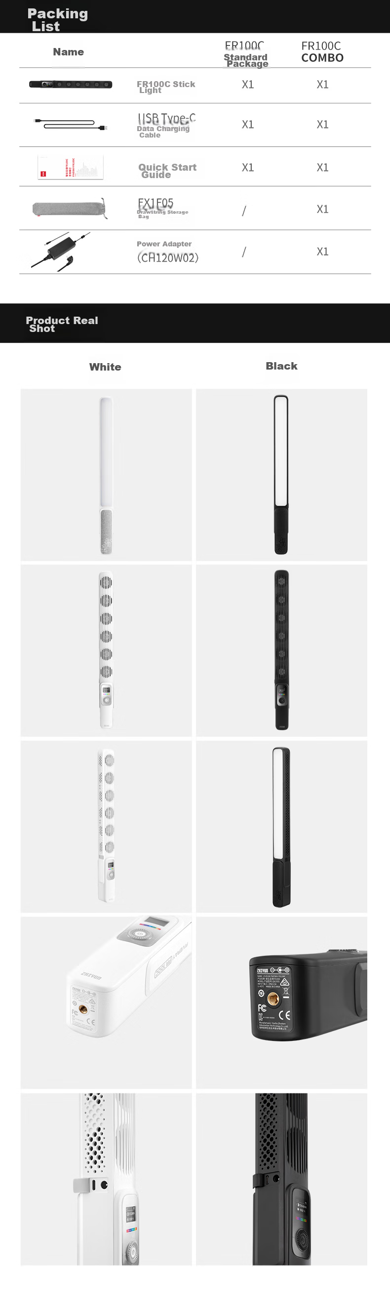 Zhiyun Power King X100 Portable Live Streaming Fill Light, Beauty Photography Studio Light, Indoor And Outdoor Portrait Shooting Light, 100W COB Pocket Light X100 PRO 9