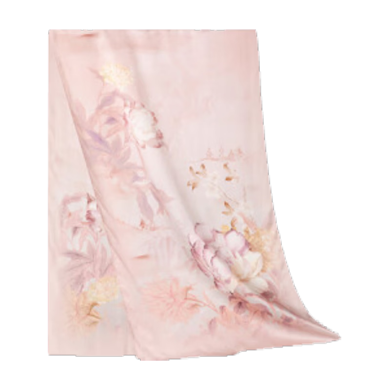 Wanshili × Palace Museum Cultural Collaboration New Silk Scarf Birthday Gift for Mom Twelve Flower Goddesses Lotus Picking Song