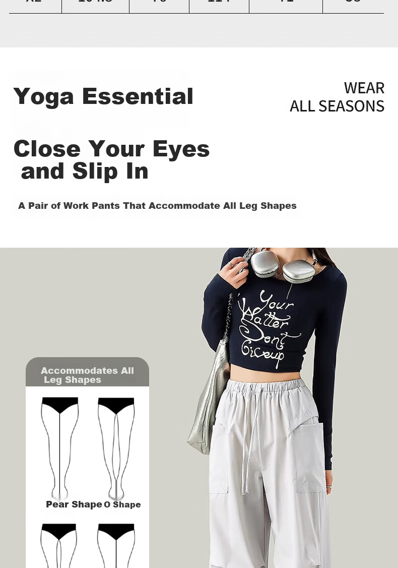 Free Style Women's Cargo Casual Pants New Drawstring Yoga Dance Loose Straight Outdoor Hiking Sports Long Pants Summer 2