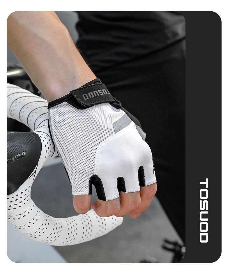 Captain Tas Summer Cycling Half Finger Gloves Road Mountain Bike Anti-Slip Shock Absorption Short Finger Riding Gear 3