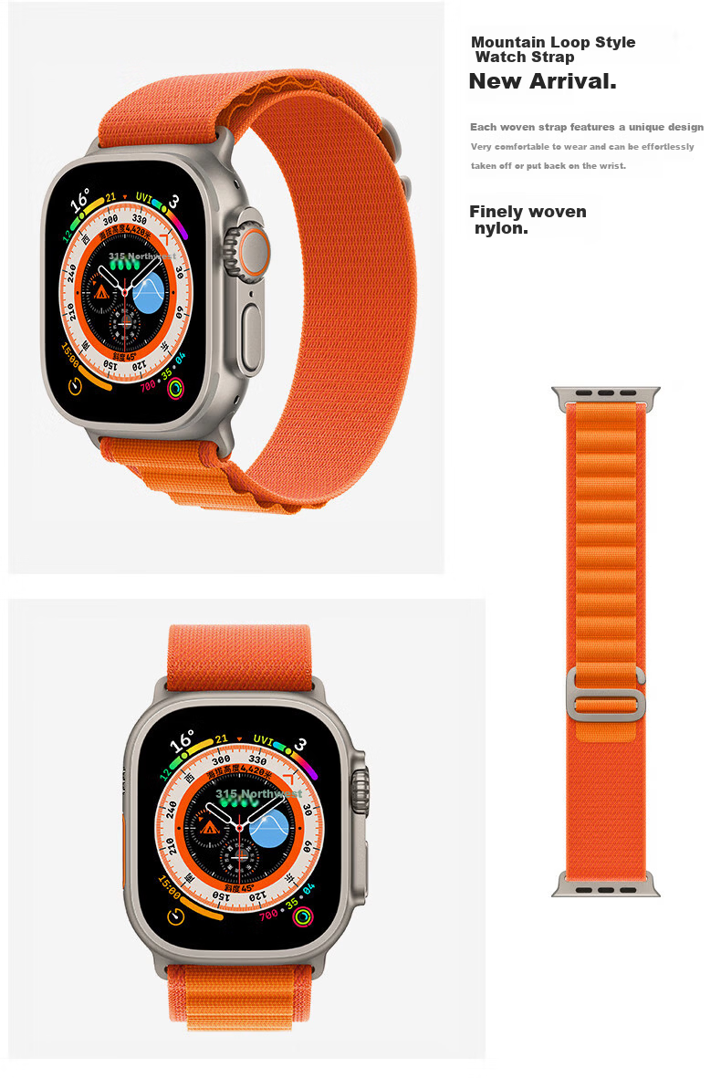 Biaodai Ge Compatible Apple Watch Band S11 Breathable Summer Nylon Loop Strap for iWatch SE3 Women 40/41/42MM White 10