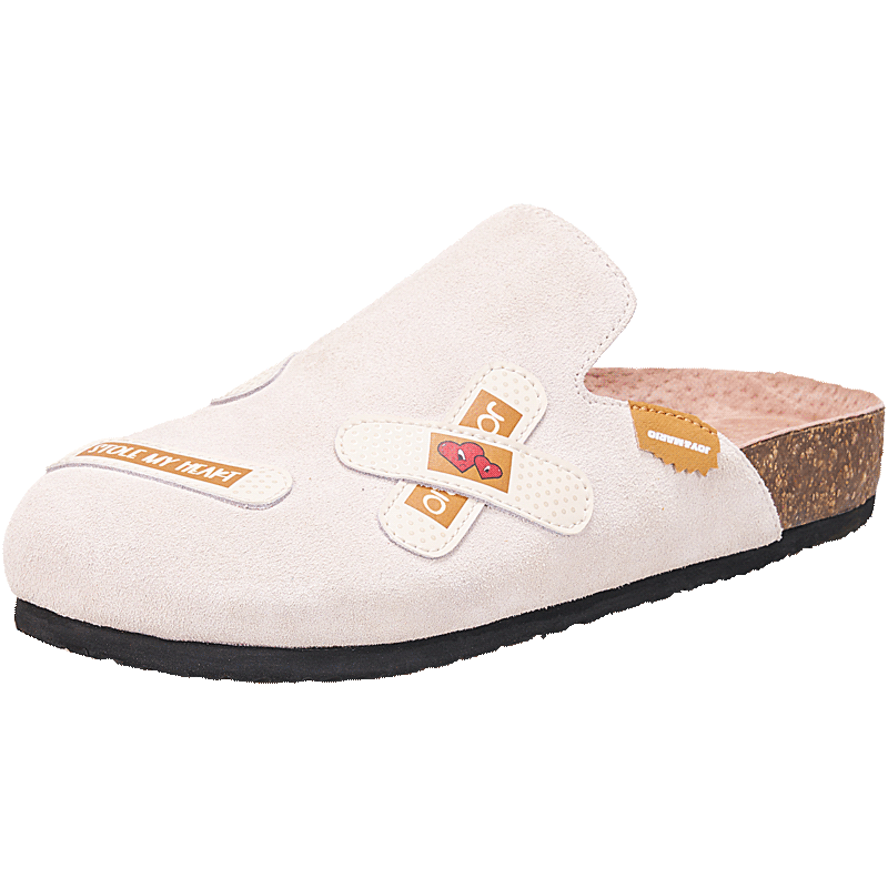 J&M Birkenstock-Style Soft-Soled Slip-On Women's Outdoor Commuter Casual Cork Sandals with Closed Toe, Yellow, Size 35