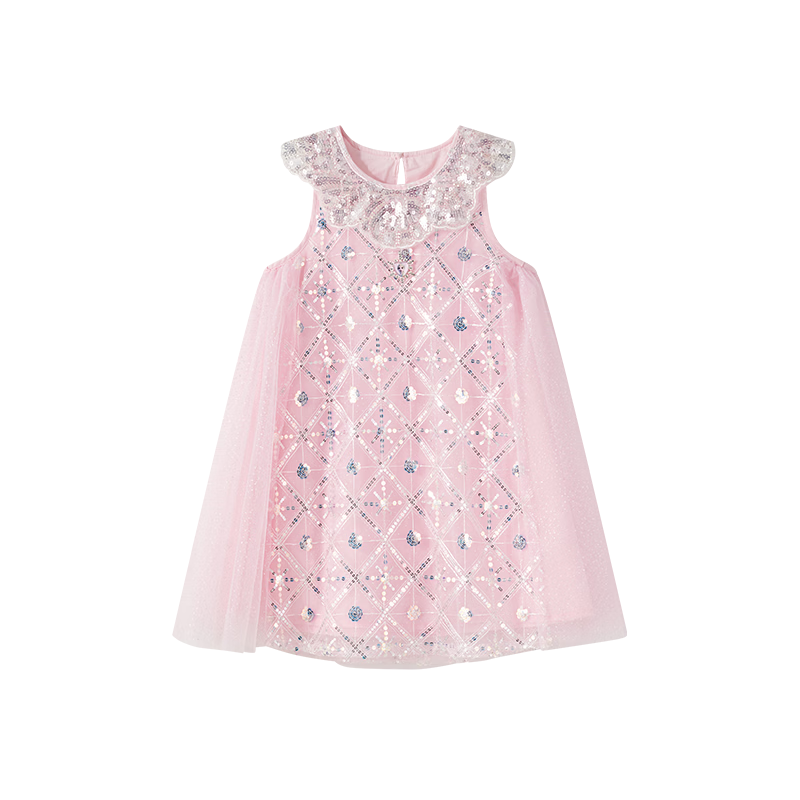 Disney Girls Elsa Princess Dress Summer 2026 New Stylish Kids Clothing