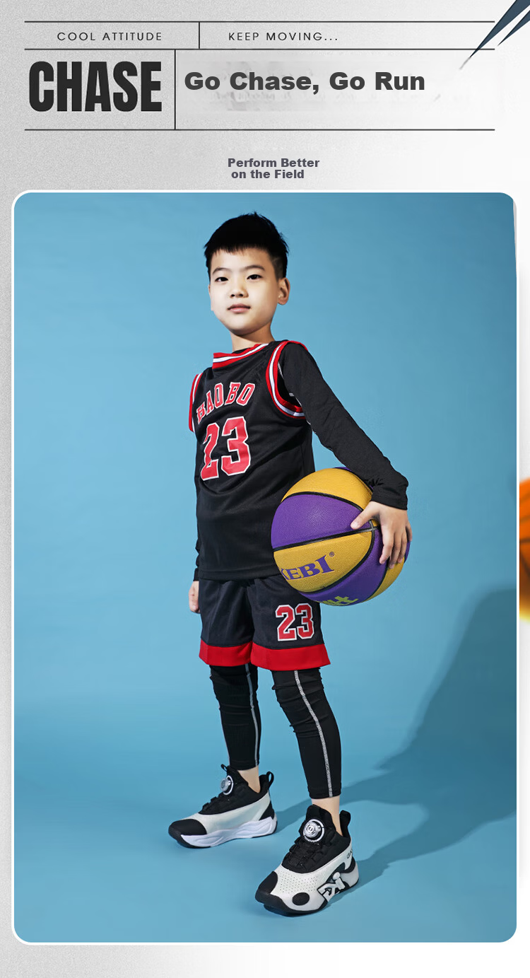BKG Kids Basketball Shoes Boys Non-Slip Sports Youth Leather Cushioning Sneakers ZYC25568 Black White Size 32 3