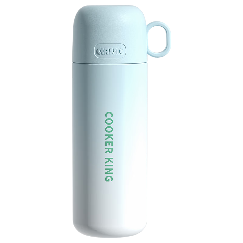 COOKER KING Insulated Mug, Stylish Large Capacity, 316 Stainless Steel Vacuum Insulation, Portable Water Bottle for Female Students, Green, 500ml