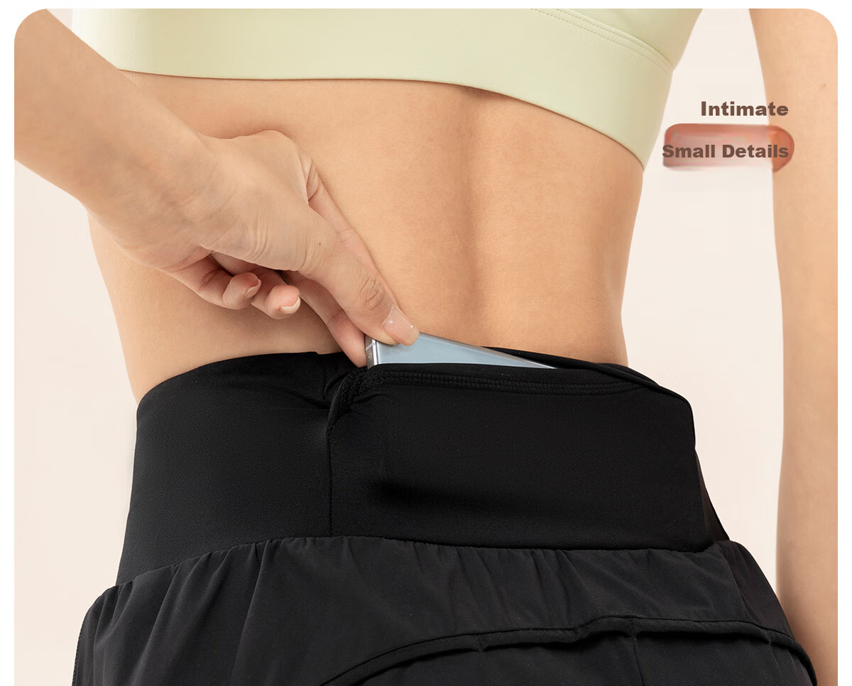 361° Sports Fitness Yoga Shorts, Lightweight Summer Style, Anti-Exposure, Fake Two-Piece Design, Running Sports Breathable Shorts for Outdoor Wear 12