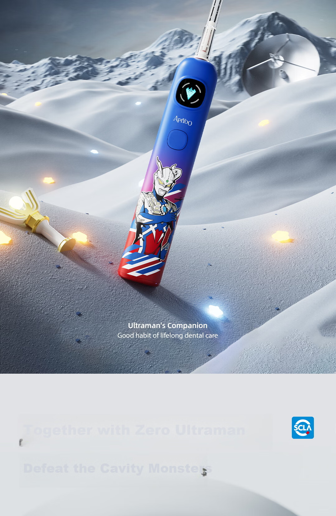 ApiYoo A9pro-F Ultraman Children's Electric Toothbrush with Voice, Leak Prevention, Reminder, Soft Bristles And Gum Protection for Boys And Girls Ages 3-6 Student Holiday Birthday Gift 10