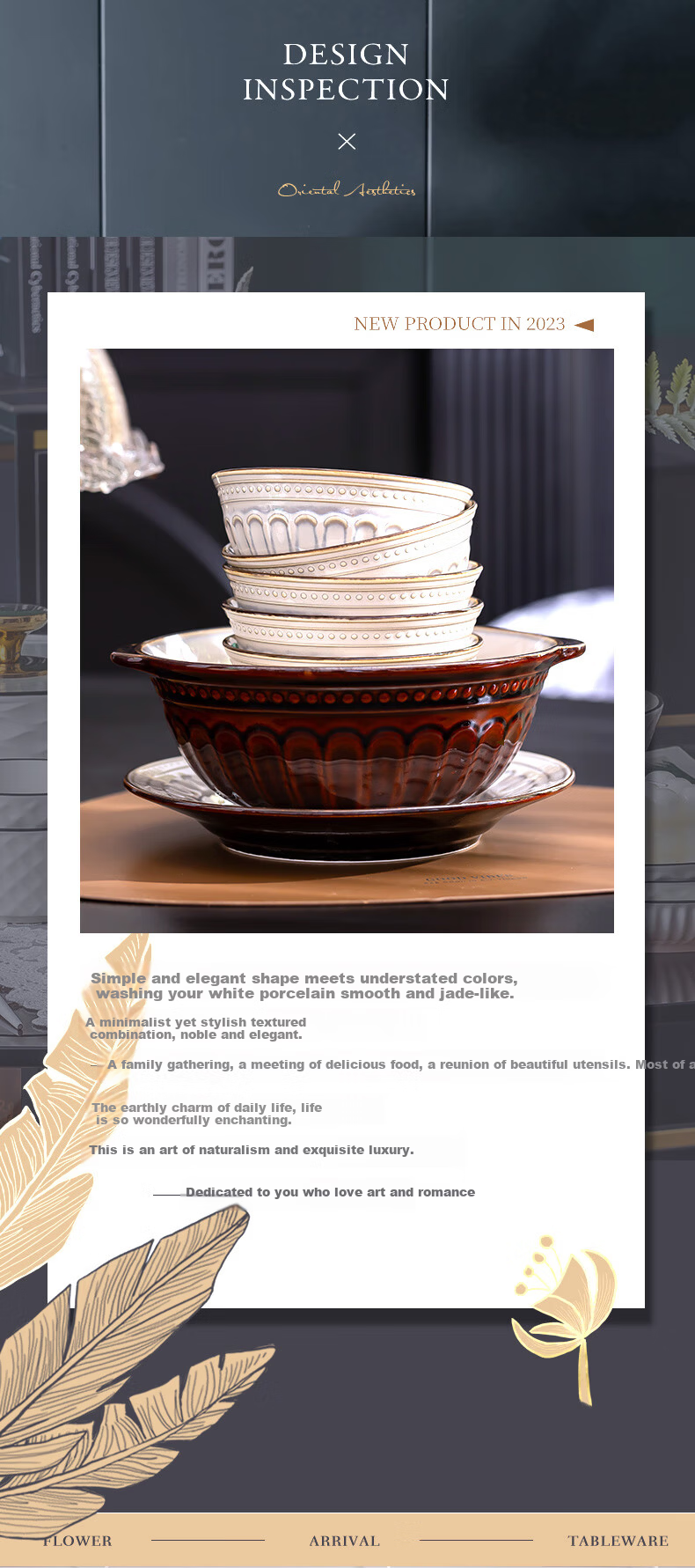 Chudi Ceramic Dinnerware Set for 4 People, 18 Pieces White Yu Home Tableware Gift Box 2
