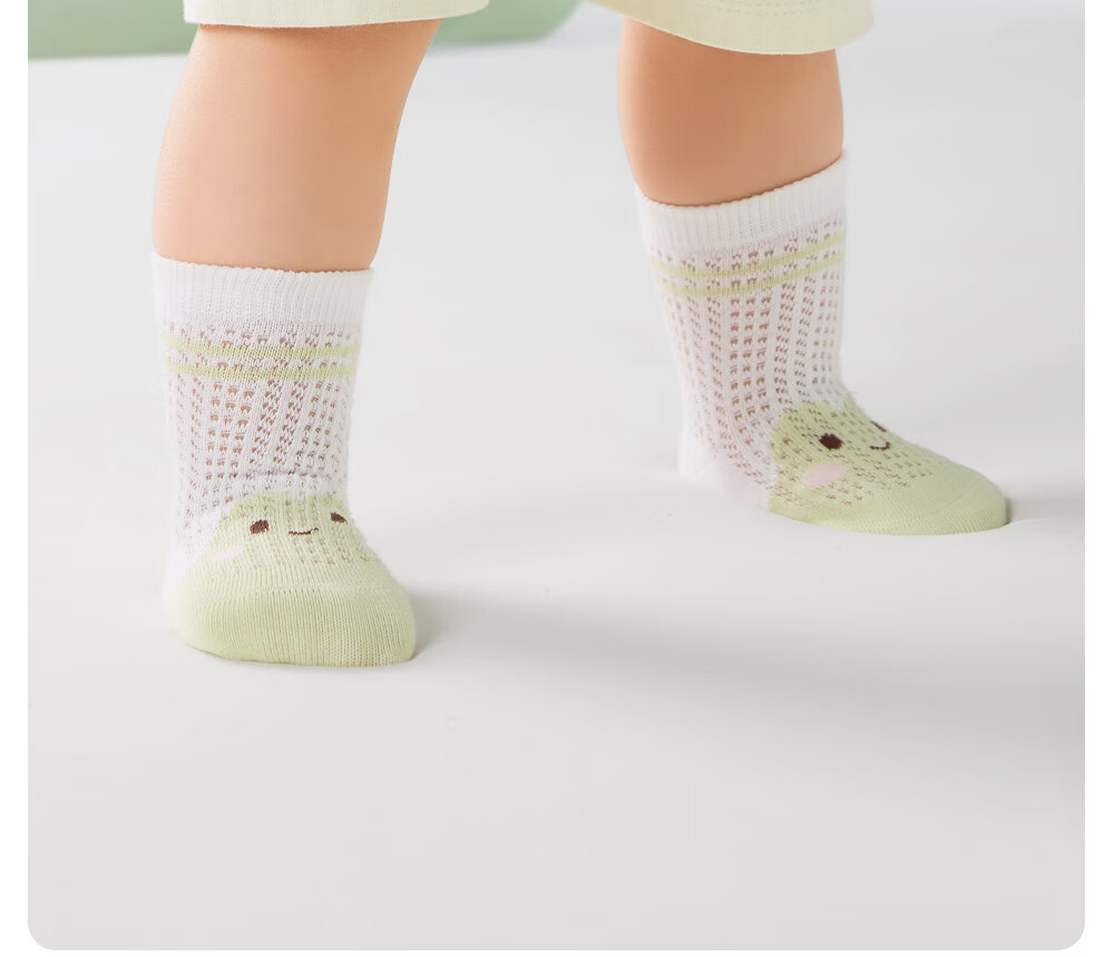 Betis Baby Socks Summer Mesh Socks Infant Floor Socks Children's Seamless Non-Slip Cooling Short Socks 9