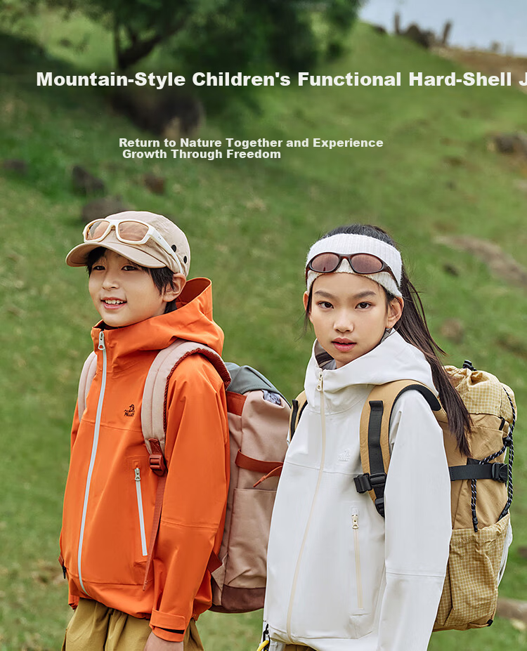 Pelliot Kids Outdoor Windproof Hard Shell Jacket Autumn Winter 135101017 Orange Size 165 2