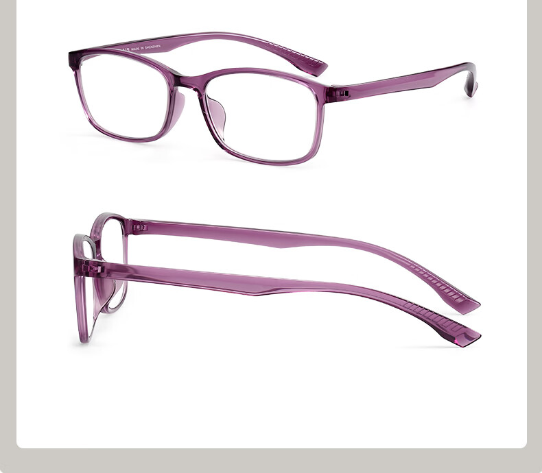 Pulais Women's Reading Glasses Imported HD Blue Light Blocking Fashion Portable Premium Reading Glasses 8092 Purple 400 Degree 20