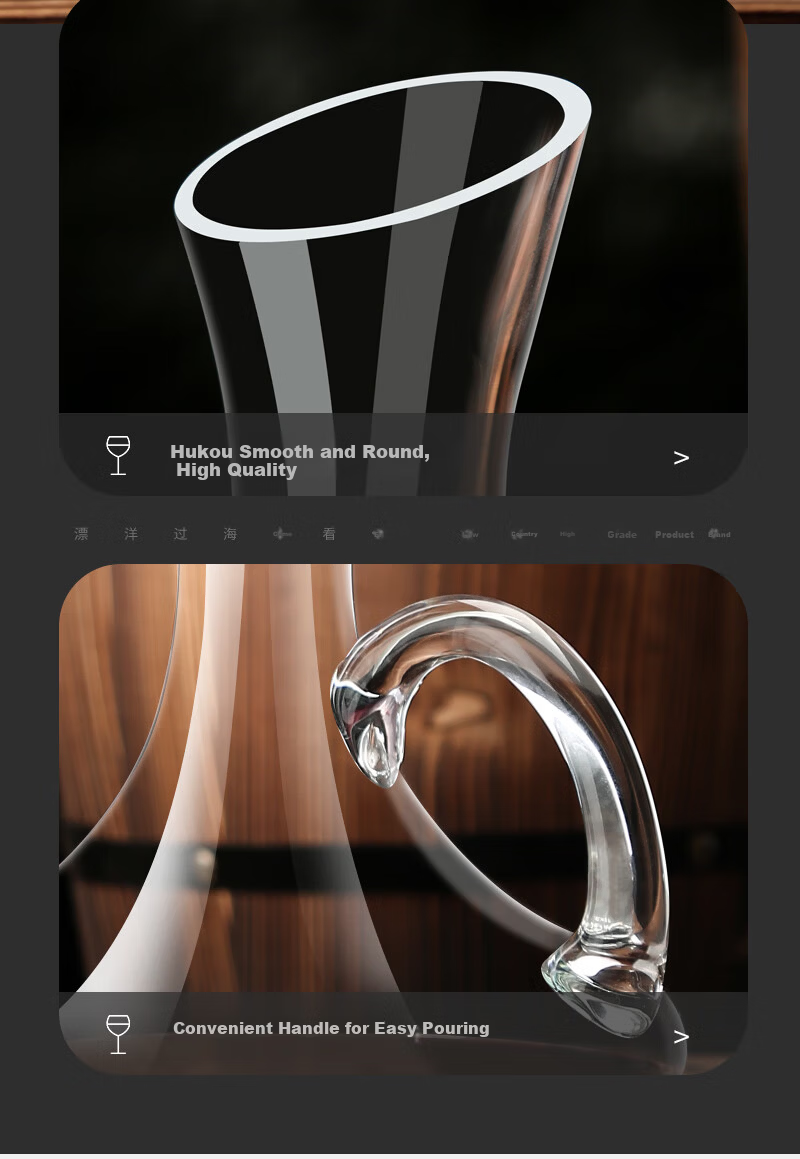 Myhobby Luxury High-End Home Crystal Wine Glass Set with Decanter for Hotel and Restaurant Use 11