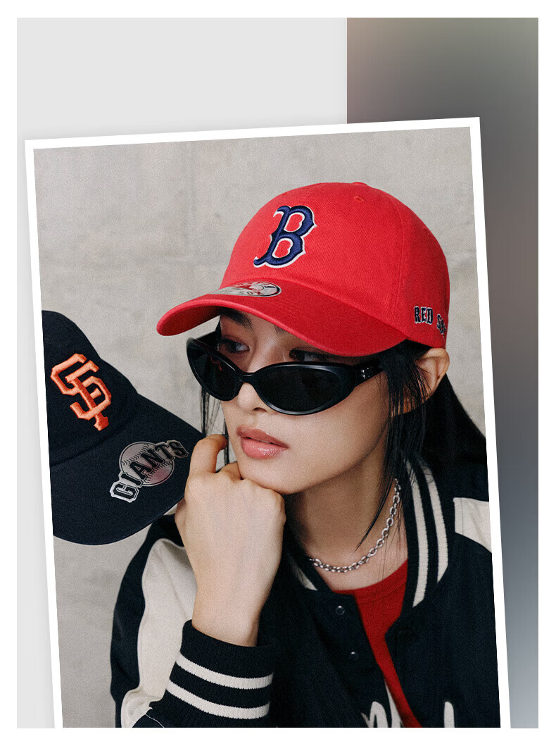 MLB Unisex Baseball Cap Soft Top Sports Duckbill Hat KARINA Celebrity Style 3ACPB245N-50BKS-F 24
