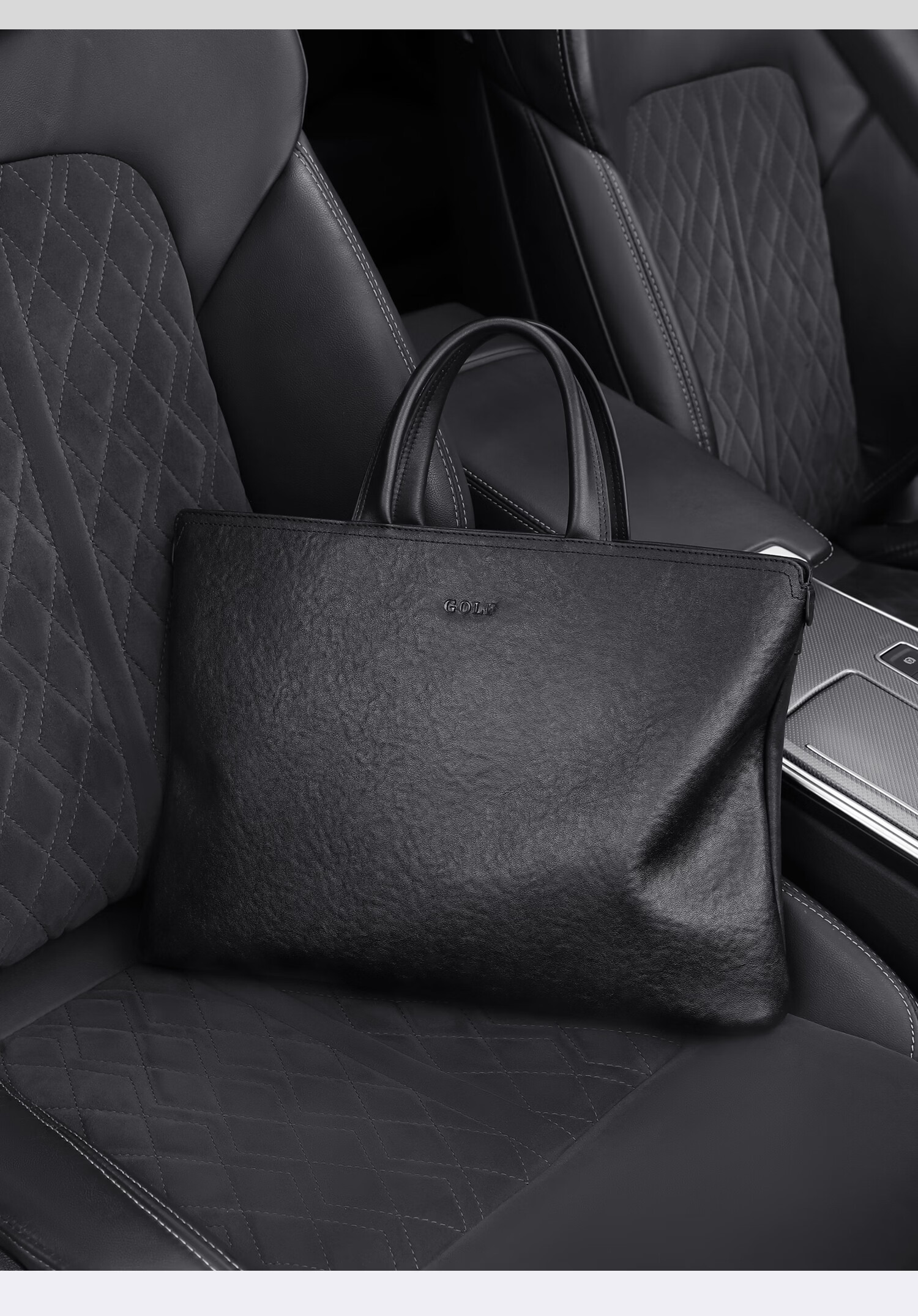 GOLF Men's Briefcase First Layer Cowhide Handbag 13.3/14 Inch Laptop Bag Business Document Bag 4