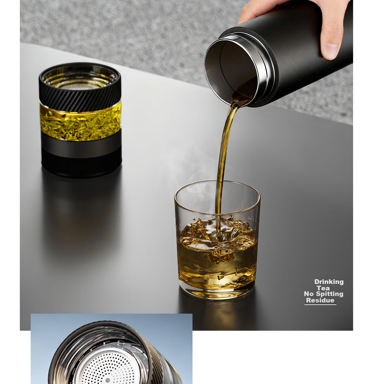 NRMEi Insulated Tea Separation Smart Water Bottle 316 Stainless Steel Men's Business Office Car Travel Gift Cup 10