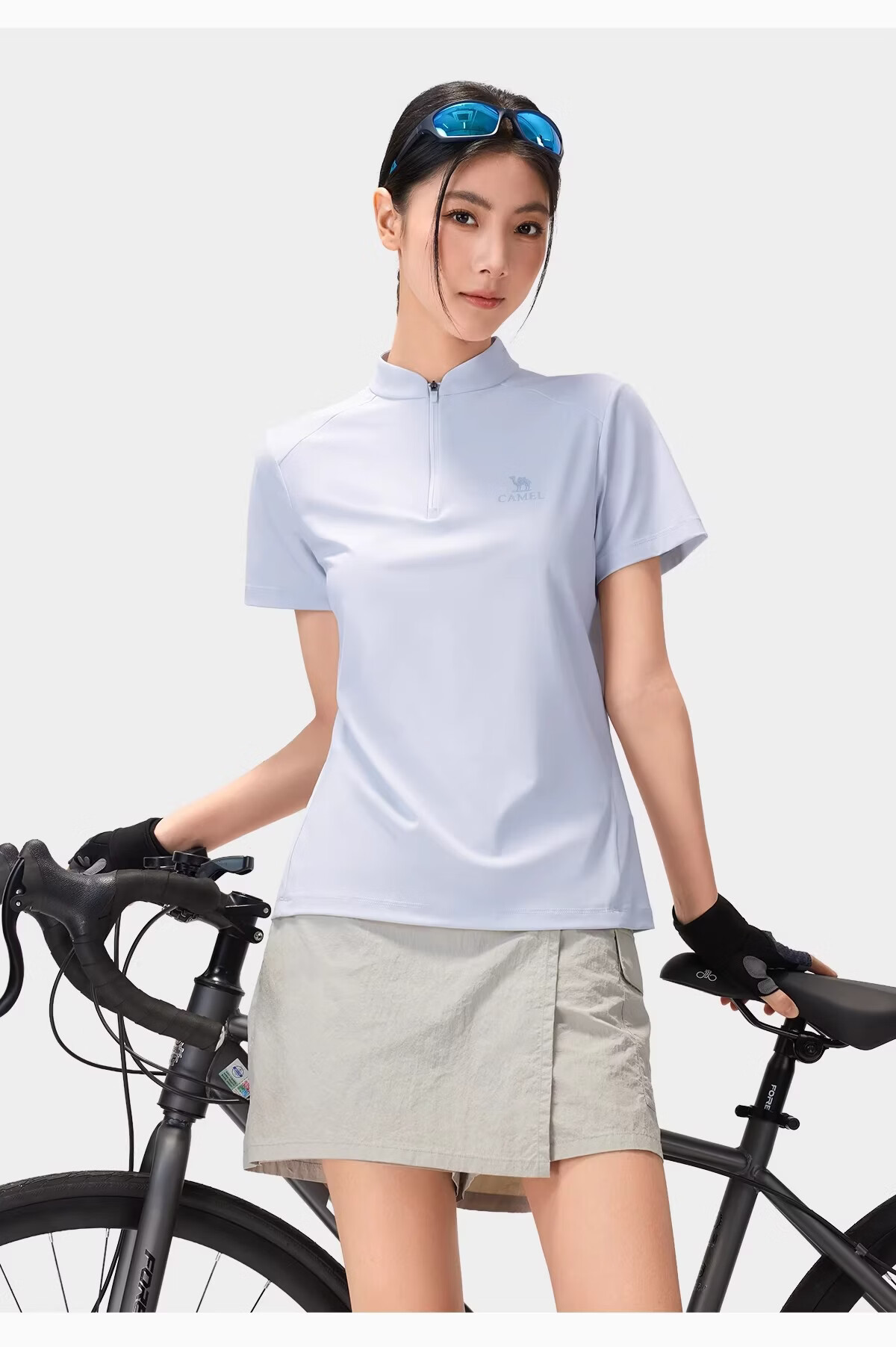 CAMEL Women's Outdoor Quick-Dry T-Shirt 26 Spring Summer Raglan Collar Breathable High Elastic Cooling Sun Protection Sports Top 1034 13