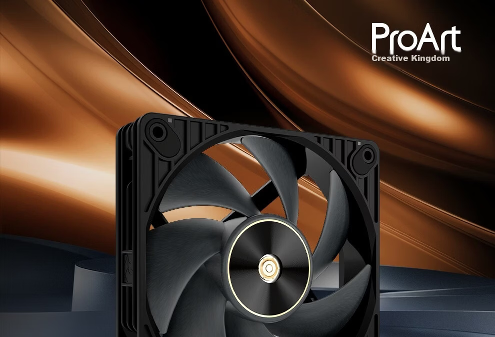 ASUS Dream PF120 High-Performance Case Fan 28mm Industrial Fan/120mm/FDB Bearing/Three-Phase Six-Slot Motor/LCP Polymer Blades/High-Power Fan 1