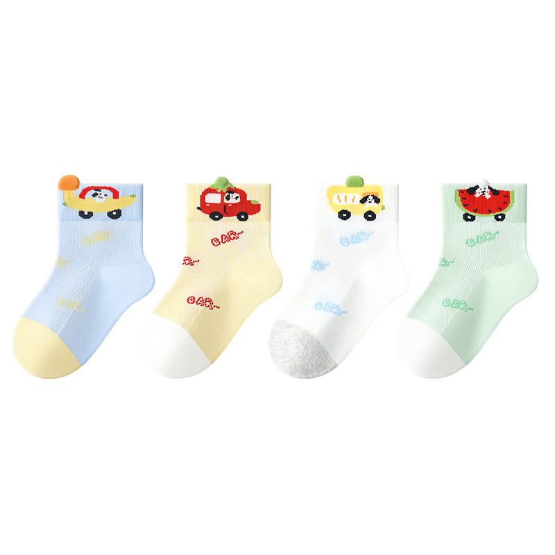 Baby Cotton Socks A-Class Spring Summer Newborn Seamless Non-Binding Mid-Calf Socks for Infants