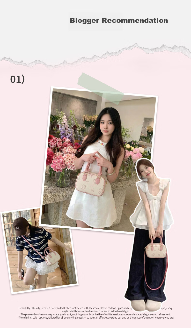 SANRIO Hello Kitty Small Round Shoulder Crossbody Bag Circular Mini Luxury Handbag New Year Gift 10