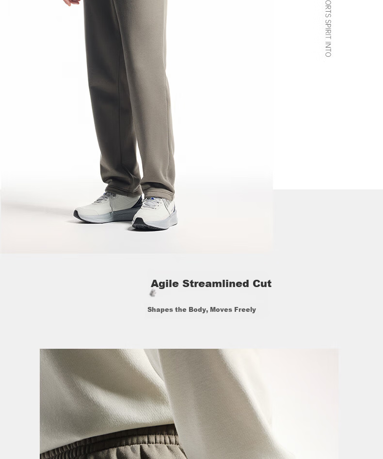 Anta Fleece-Lined Warm Men's Straight-Leg Sweatpants Spring Knit Outdoor Running Trousers Casual Pants 14