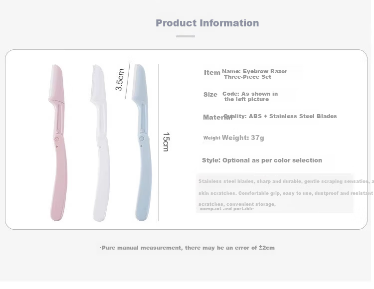 Bodiao Foldable Eyebrow Razor Safety Type Beginner Eyebrow Shaving Blade Full Set for Men and Women Goddess Festival Gift 2